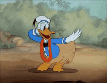 Dancing Duck Happy Donald Hawaiian Dance  GIF