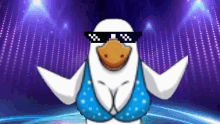 Dancing Duck Partying Cool Shades GIF