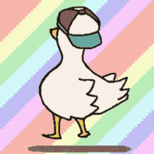 Dancing Duck Rainbow Colors Jump Bopping