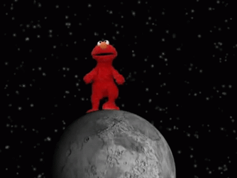 Dancing Elmo On The Moon GIF