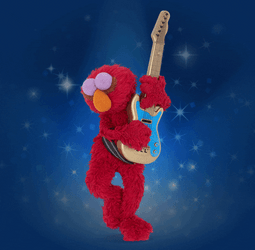 Dancing Elmo While Playing Guitar GIF