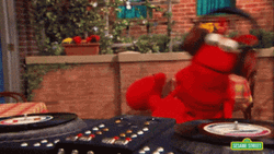 Dancing Elmo With All Of His Friend GIF