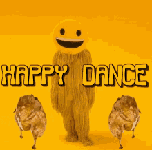 Dancing Emoji Mascot Happy Dance