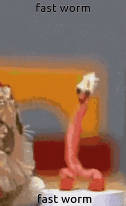 Dancing Fast Worm GIF