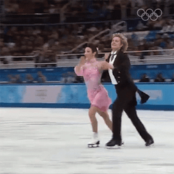 Dancing Figure Skaters Ice Skating  GIF