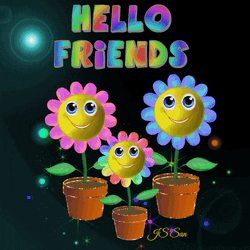 Dancing Flowers Messages For Friends GIF