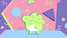 Dancing Frog Cute Vibe Colorful Pastel Stage GIF