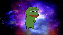 Dancing Frog Funny Sad Pepe Galaxy Universe GIF