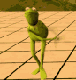 Dancing Frog Happy Kermit Muppet Clap  GIF