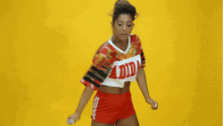 Dancing Girl In A Yellow Background GIF