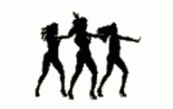 Dancing Girls In Black GIF