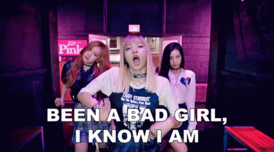 Dancing Girls With Been A Bad Girl Sign GIF