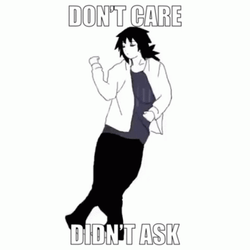 Dancing Giyu Dont Care Didnt Ask GIF