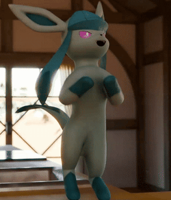 Dancing Glaceon In 3D GIF