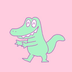 Dancing Green Dinosaur Chick GIF