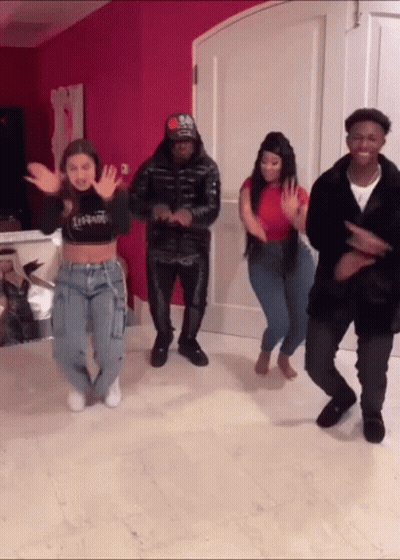 Dancing Group Woman In I Love You Crop Top GIF