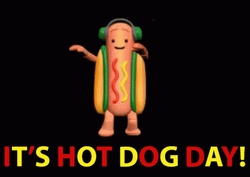 Dancing Hot Dog Day GIF