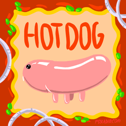 Dancing Hot Dog Drooling