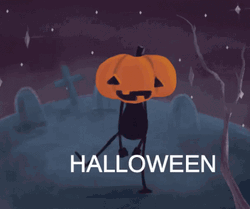 Dancing Human Pumpkin Cute Halloween GIF