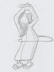 Dancing Jesus Hula Hoop Drawing Art GIF