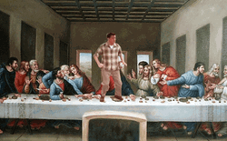 Dancing Jesus The Last Supper Painting GIF