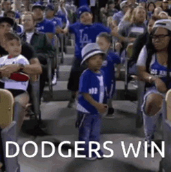 Dancing Kid Dodgers Win GIF
