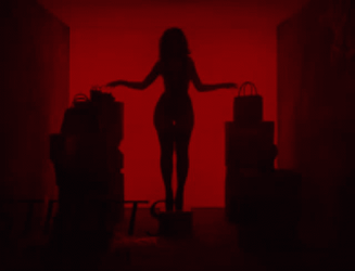 Dancing Lady Red Silhouette GIF