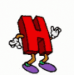 Dancing Letter H GIF