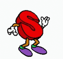 Dancing Letter S Mobile Art GIF