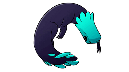 Dancing Lizard Blue Rain World GIF