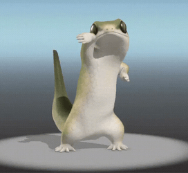 Dancing Lizard Inside Circle Spot GIF