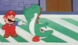 Dancing Luigi Green Dinosaur Backslide GIF