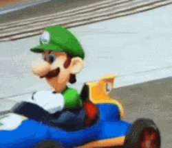 Dancing Luigi Races With Monkey GIF
