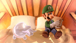 Dancing Luigi Reads Book And Fell Asleep GIF
