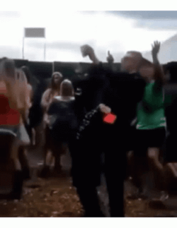 Dancing Man Holding Red Card GIF