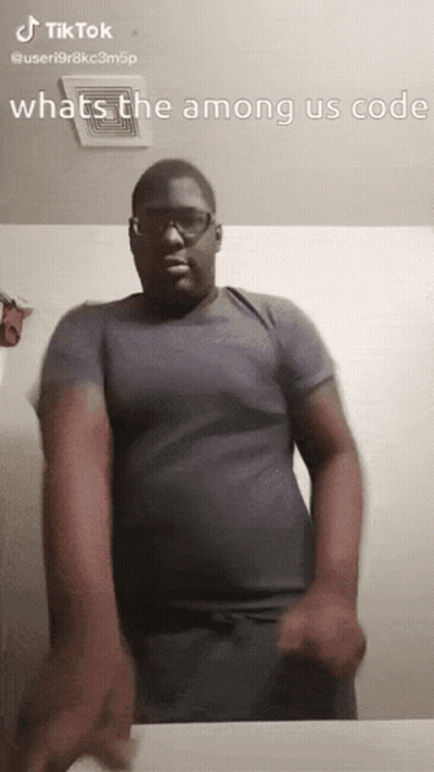Dancing Man In Mirror: What's The Among Us Code GIF