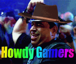 Dancing Man With Cowboy Hat Howdy Gamers GIF