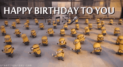Dancing Minions Funny Happy Birthday Meme GIF