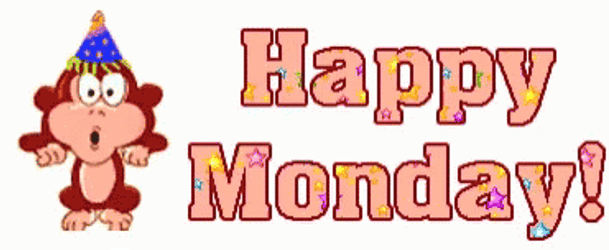 Dancing Monkey Animated Happy Monday GIF