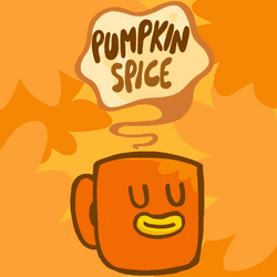 Dancing Orange Mug Containing Psl GIF