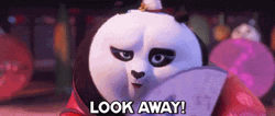 Dancing Panda Mei Mei Look Away GIF