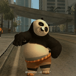 Dancing Panda Po GTA San Andreas Mod GIF
