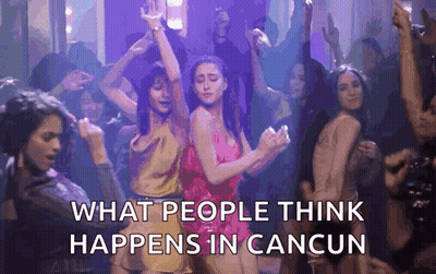 Dancing Party What People Think Happens In Cancun GIF