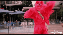 Dancing Pink Chewbacca GIF