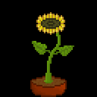 Dancing Pixel Art Of Sunflower