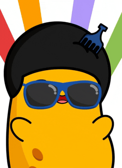 Dancing Potato With Fork On The Hair GIF