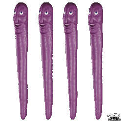 Dancing Purple Worm Jellygummies GIF