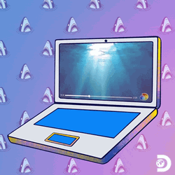 Dancing Shark Dive From The Laptop GIF
