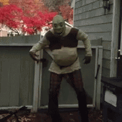 Dancing Shrek Cosplay GIF