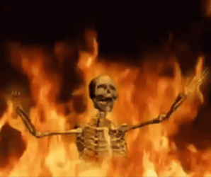 Dancing Skeleton On Fire Meme GIF